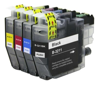 Rabat! - Kompatibel Brother LC3211 BK-C-M-Y blækpatroner 4 stk