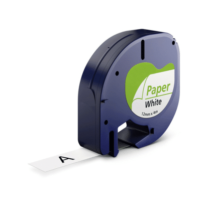 Kompatibel Dymo 91200/91220 sort på hvid papirtape 4m S0721510