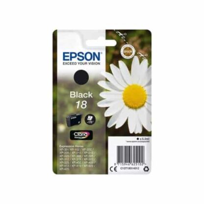 Original Epson 18 sort blækpatron 5,2ml C13T18014012