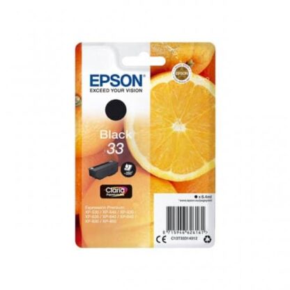 Original Epson 33 sort blækpatron 6,4ml C13T33314012