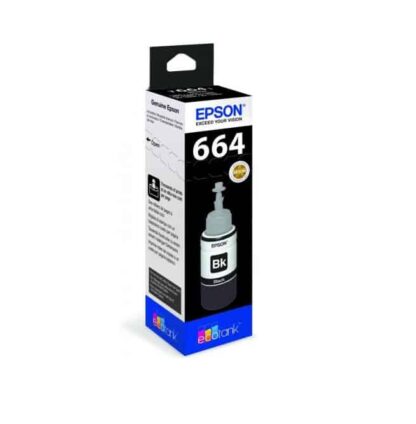 Original Epson T6641 sort blækrefill 70ml C13T664140