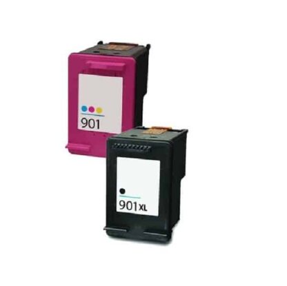 Rabat! - Kompatibel HP 901XL 1 x Sort 1 x Farve blækpatron 33 ml 1-901XL